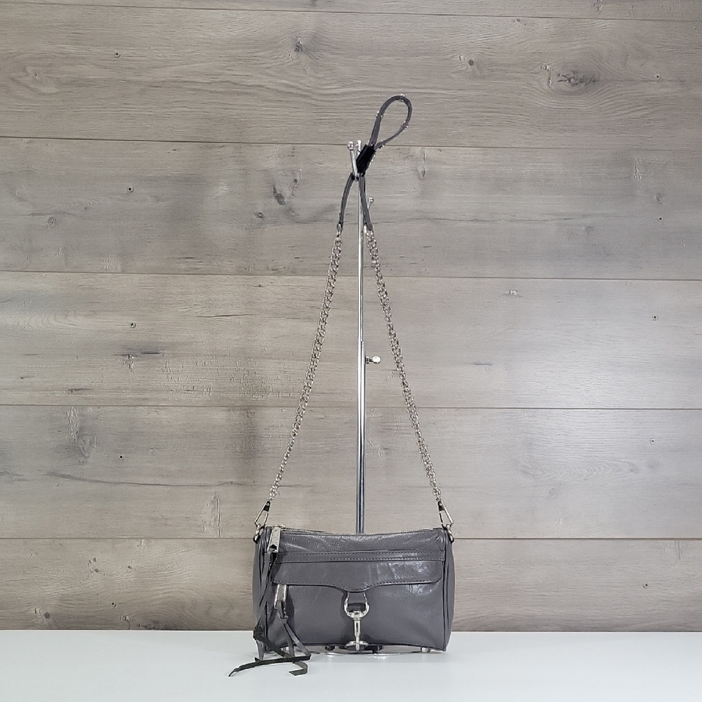 Rebecca Minkoff Gray Leather Crossbody Shoulder Bag